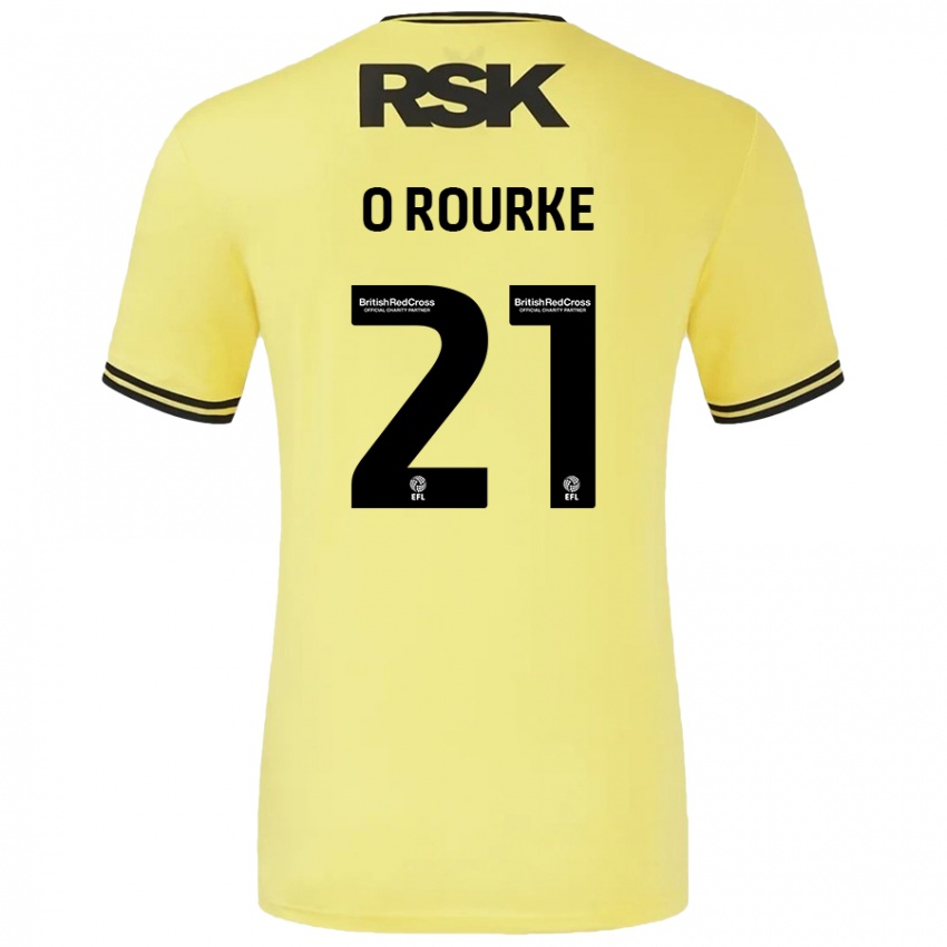 Mujer Camiseta Sophie O'rourke #21 Amarillo Negro 2ª Equipación 2024/25 La Camisa México