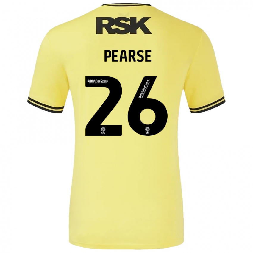 Mujer Camiseta Gracie Pearse #26 Amarillo Negro 2ª Equipación 2024/25 La Camisa México