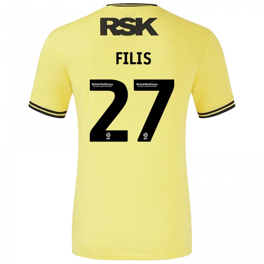 Mujer Camiseta Melisa Filis #27 Amarillo Negro 2ª Equipación 2024/25 La Camisa México