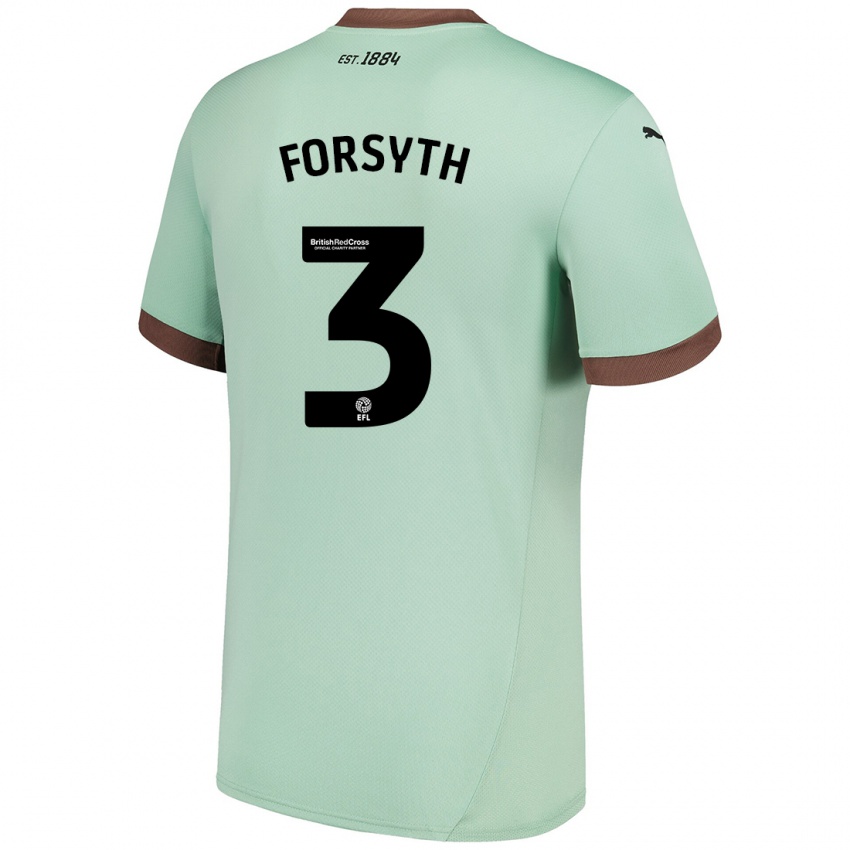 Mujer Camiseta Craig Forsyth #3 Verde Pálido 2ª Equipación 2024/25 La Camisa México