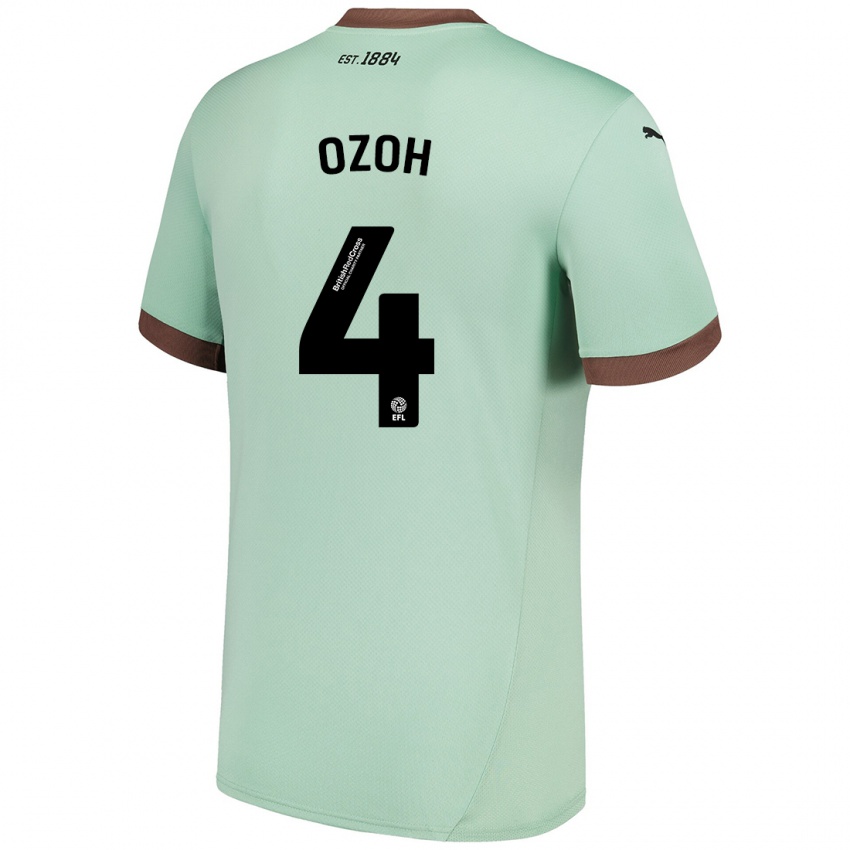 Mujer Camiseta David Ozoh #4 Verde Pálido 2ª Equipación 2024/25 La Camisa México