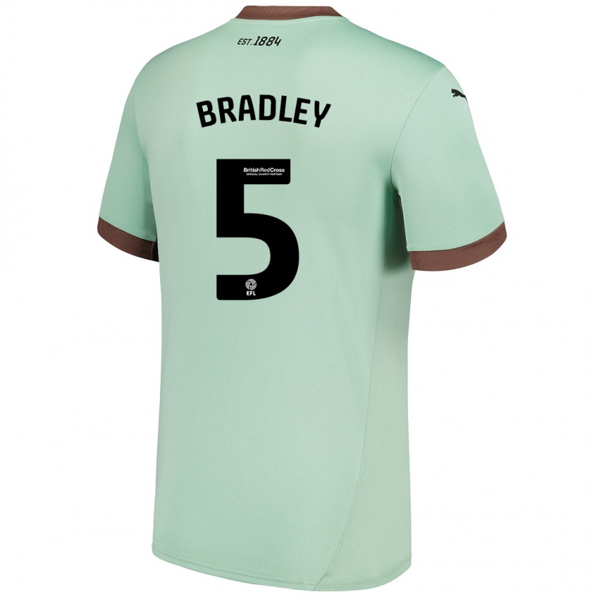 Mujer Camiseta Sonny Bradley #5 Verde Pálido 2ª Equipación 2024/25 La Camisa México