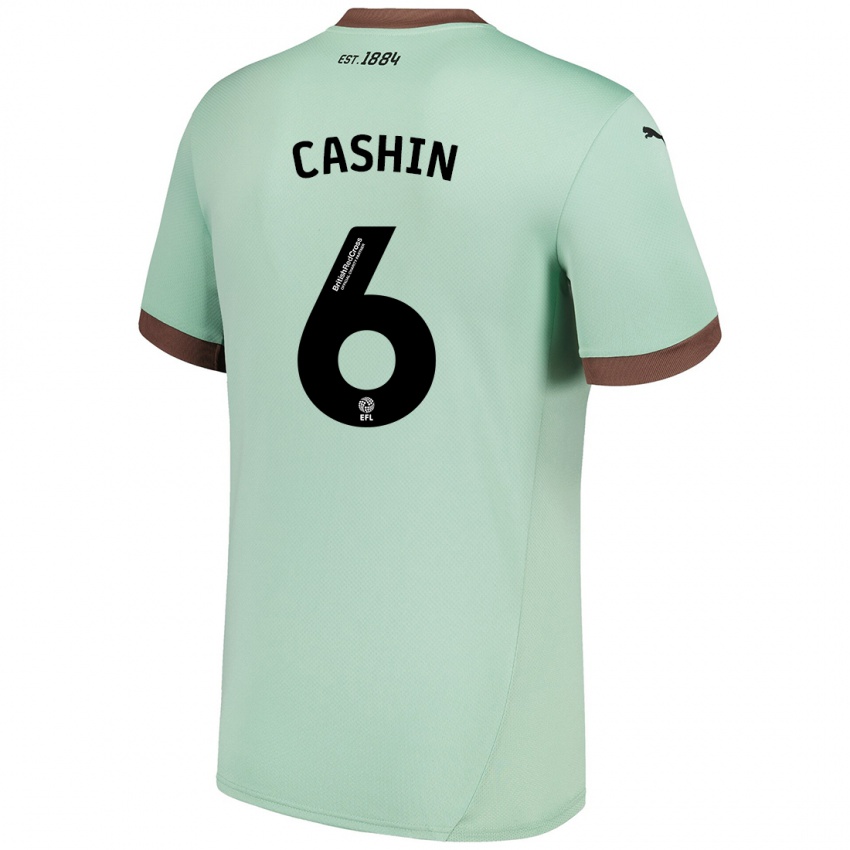 Mujer Camiseta Eiran Cashin #6 Verde Pálido 2ª Equipación 2024/25 La Camisa México