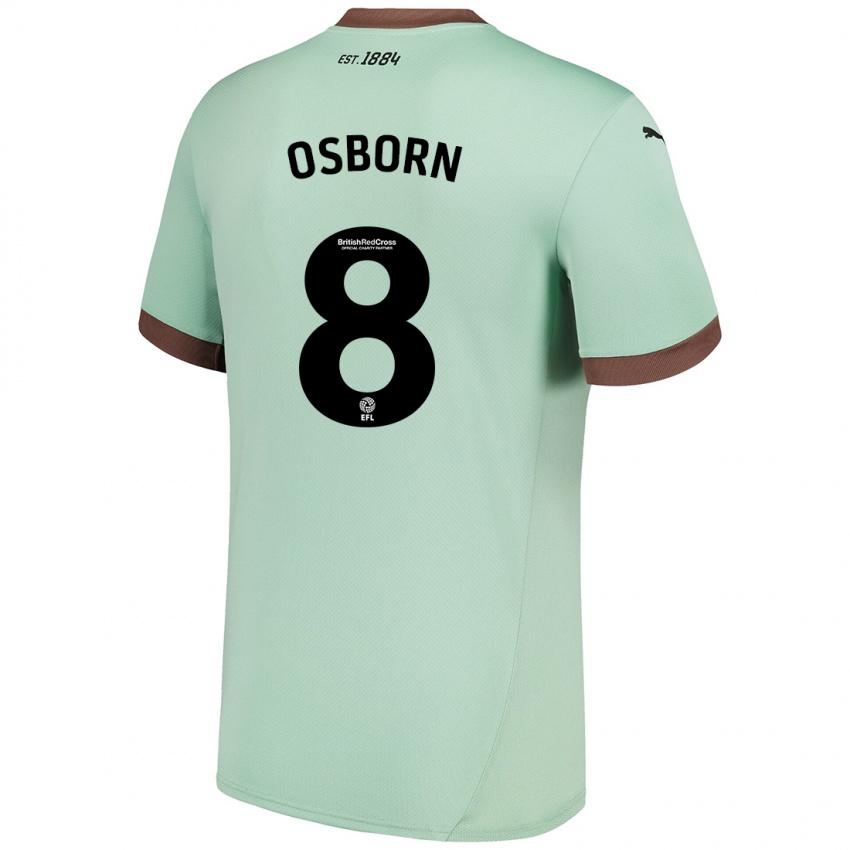 Mujer Camiseta Ben Osborn #8 Verde Pálido 2ª Equipación 2024/25 La Camisa México