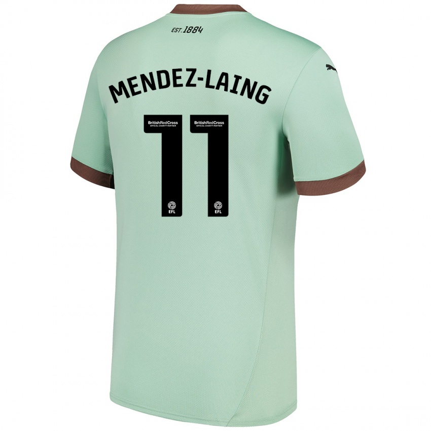 Mujer Camiseta Nathaniel Méndez-Laing #11 Verde Pálido 2ª Equipación 2024/25 La Camisa México