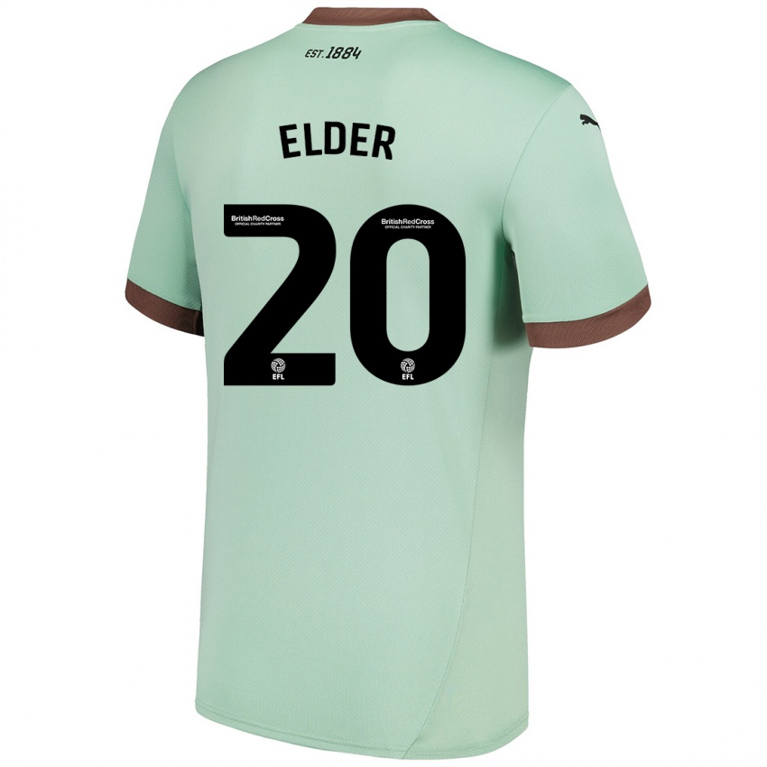 Mujer Camiseta Callum Elder #20 Verde Pálido 2ª Equipación 2024/25 La Camisa México