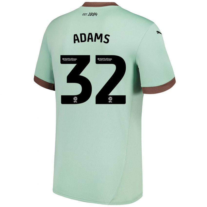 Mujer Camiseta Ebou Adams #32 Verde Pálido 2ª Equipación 2024/25 La Camisa México