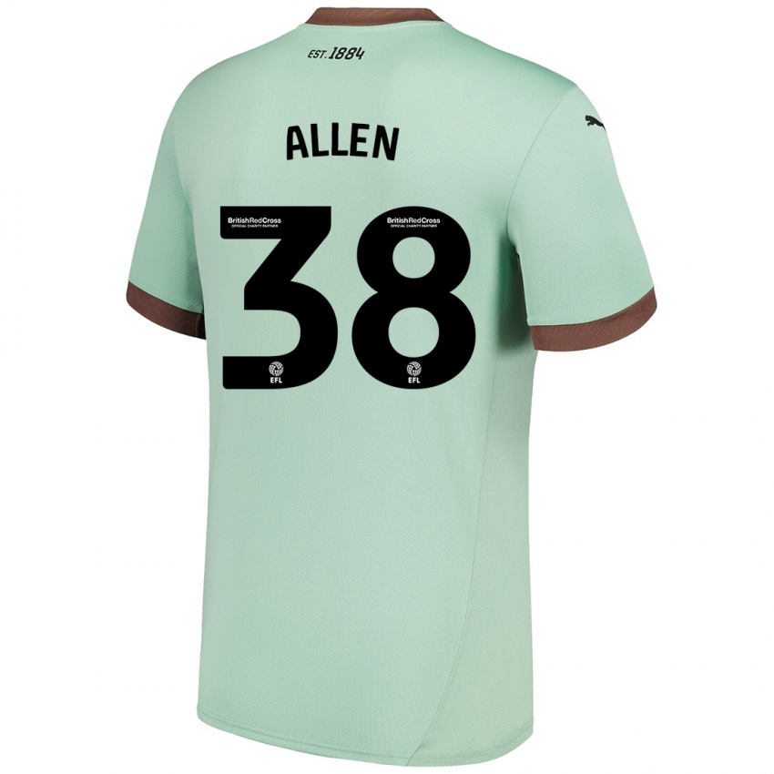 Mujer Camiseta Cruz Allen #38 Verde Pálido 2ª Equipación 2024/25 La Camisa México