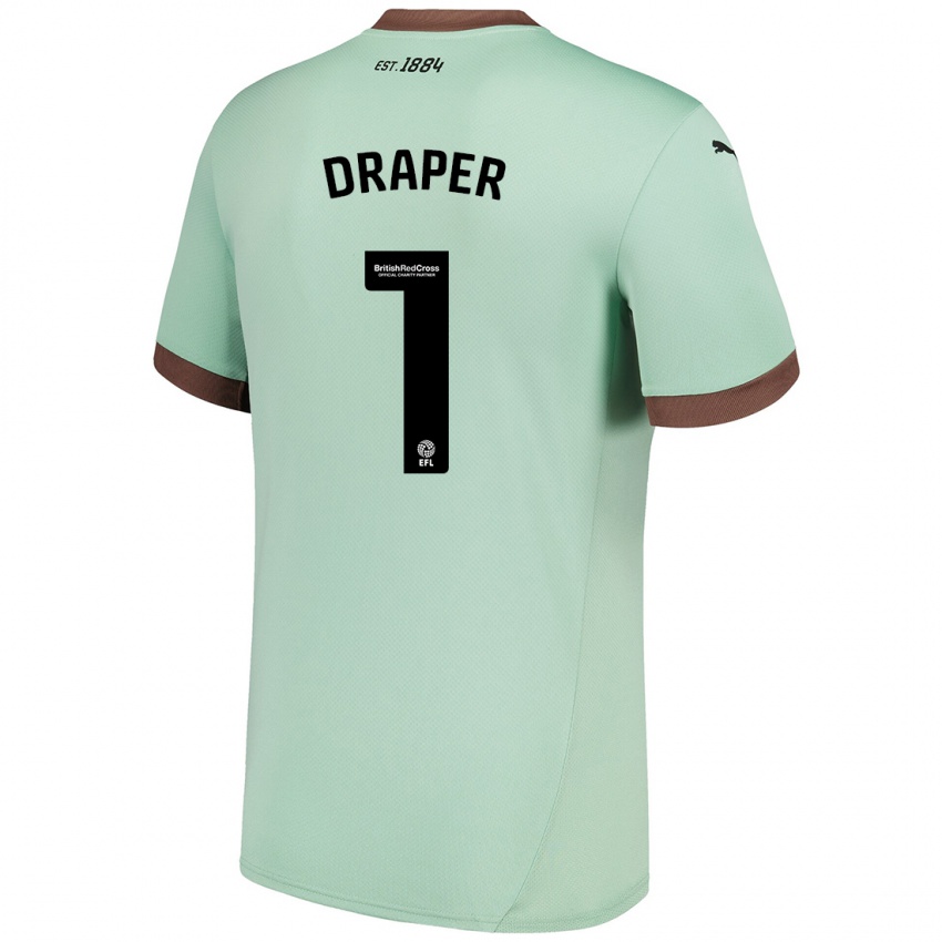 Mujer Camiseta Anna Draper #1 Verde Pálido 2ª Equipación 2024/25 La Camisa México