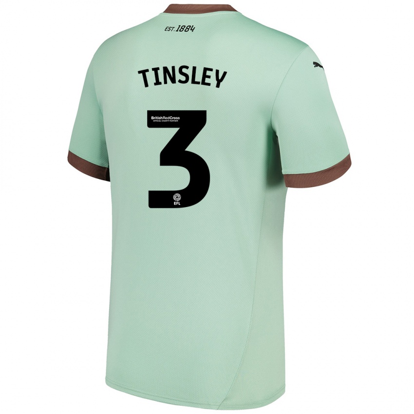 Mujer Camiseta Megan Tinsley #3 Verde Pálido 2ª Equipación 2024/25 La Camisa México