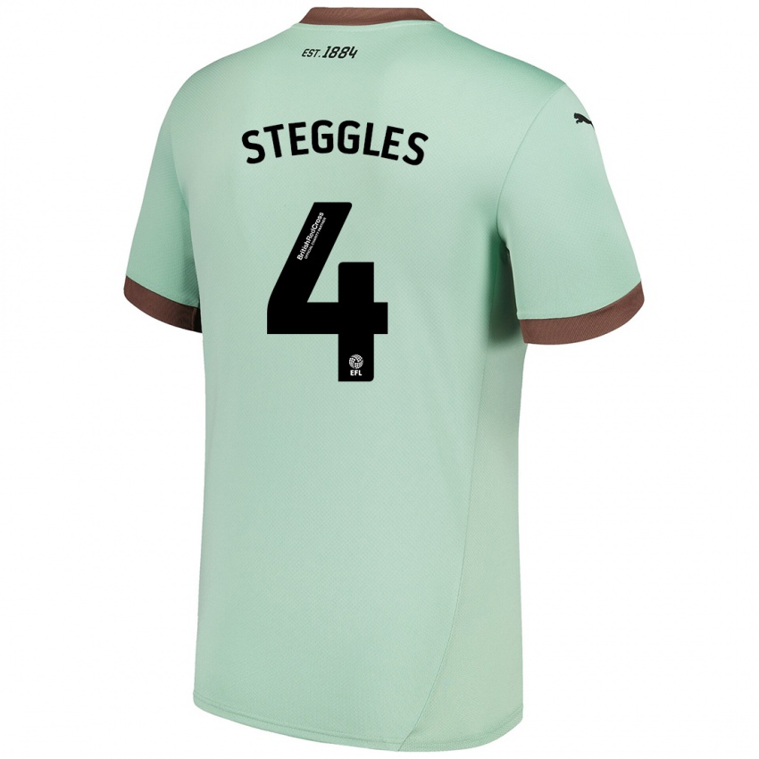 Mujer Camiseta Charlotte Steggles #4 Verde Pálido 2ª Equipación 2024/25 La Camisa México