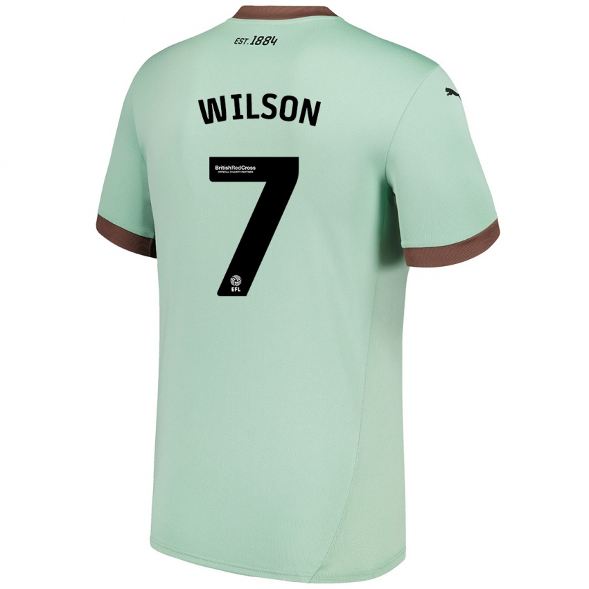 Mujer Camiseta Emelia Wilson #7 Verde Pálido 2ª Equipación 2024/25 La Camisa México