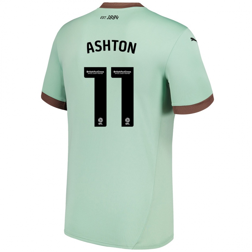 Mujer Camiseta Eleanor Ashton #11 Verde Pálido 2ª Equipación 2024/25 La Camisa México