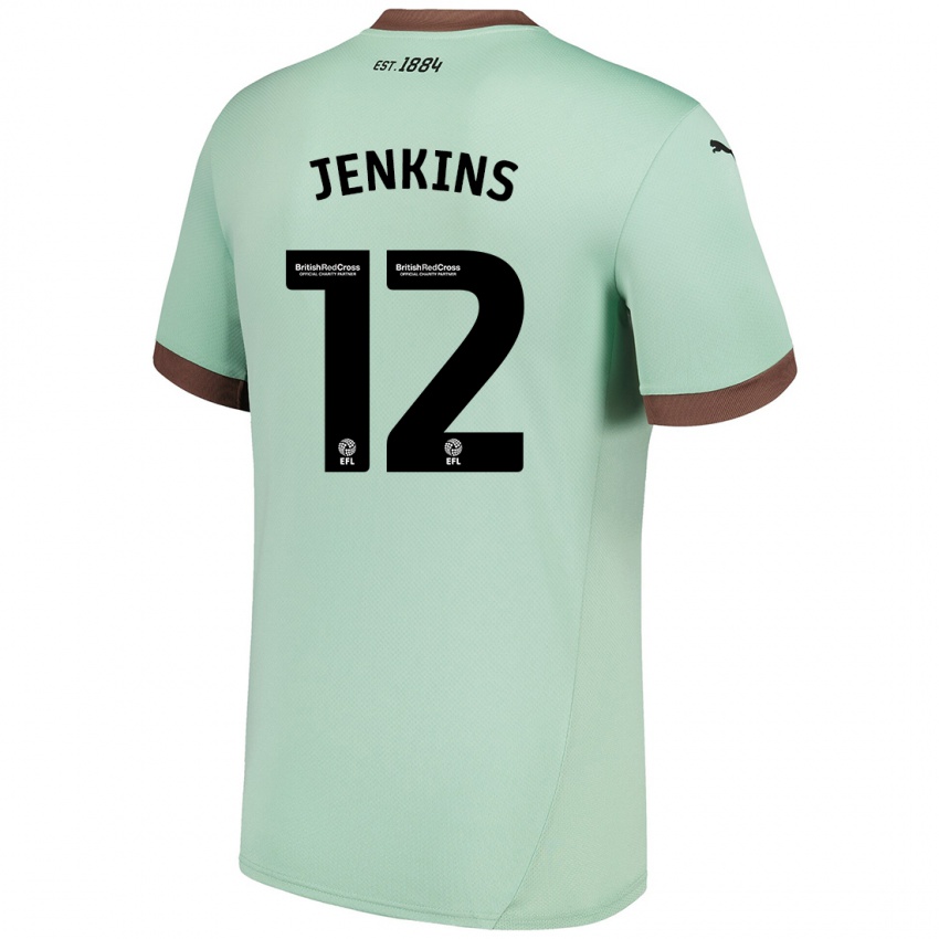 Mujer Camiseta Camille Jenkins #12 Verde Pálido 2ª Equipación 2024/25 La Camisa México