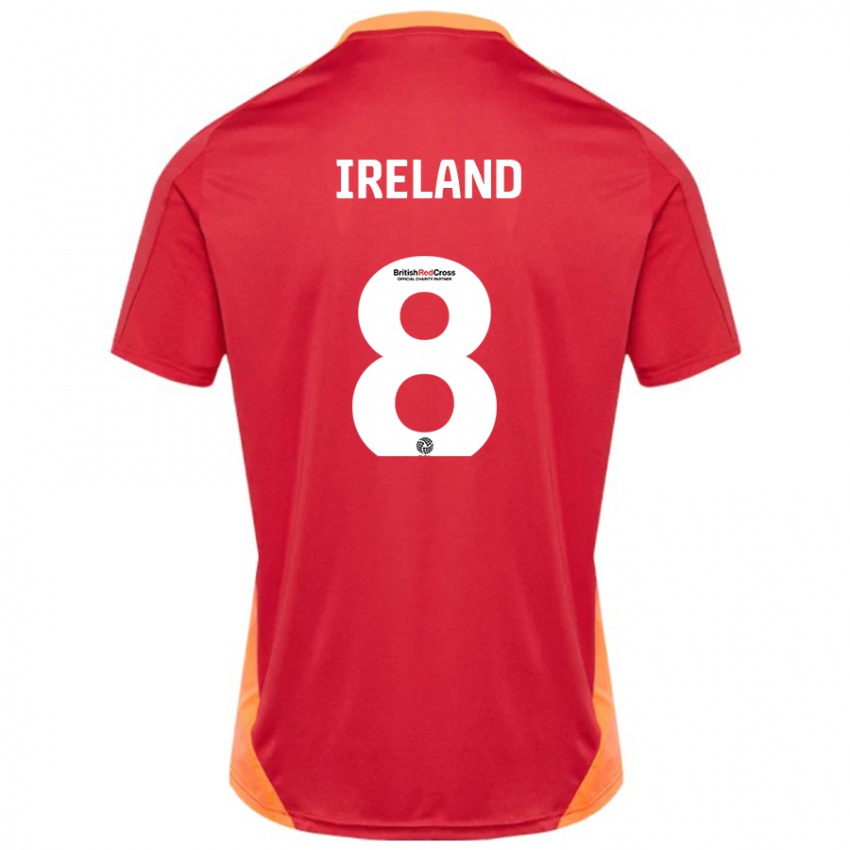 Mujer Camiseta Beth Ireland #8 Azul Blanquecino 2ª Equipación 2024/25 La Camisa México