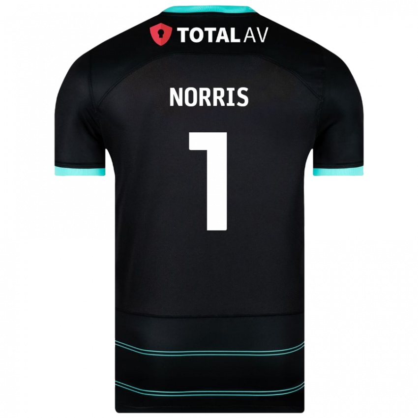 Mujer Camiseta Will Norris #1 Negro 2ª Equipación 2024/25 La Camisa México