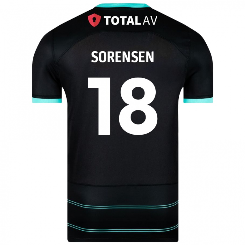 Mujer Camiseta Elias Sørensen #18 Negro 2ª Equipación 2024/25 La Camisa México