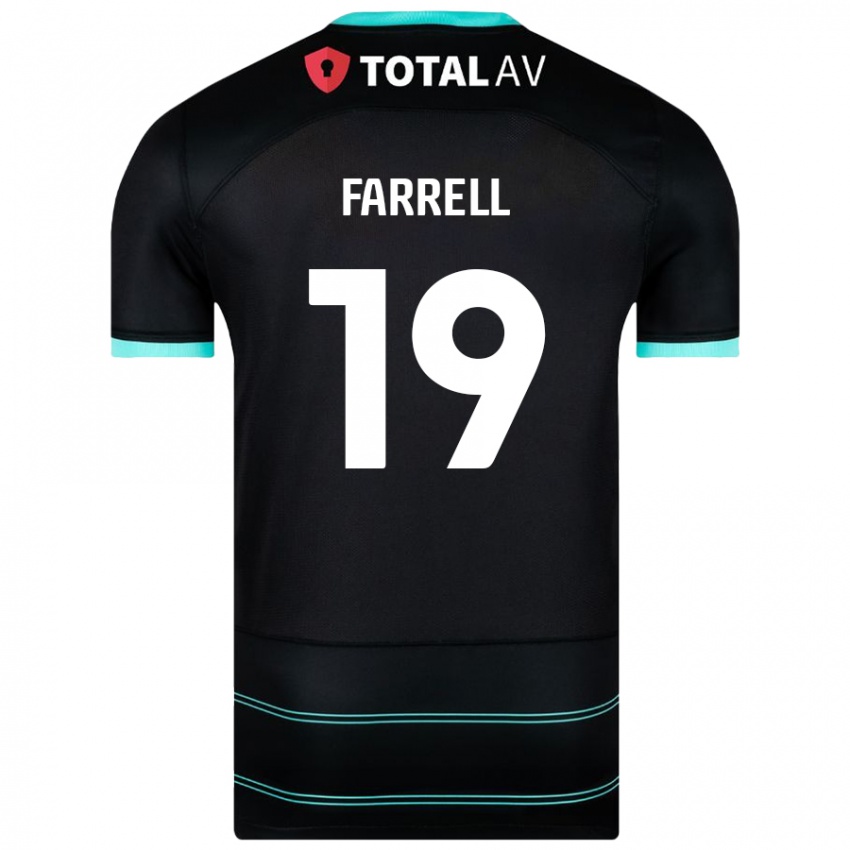 Mujer Camiseta Jacob Farrell #19 Negro 2ª Equipación 2024/25 La Camisa México