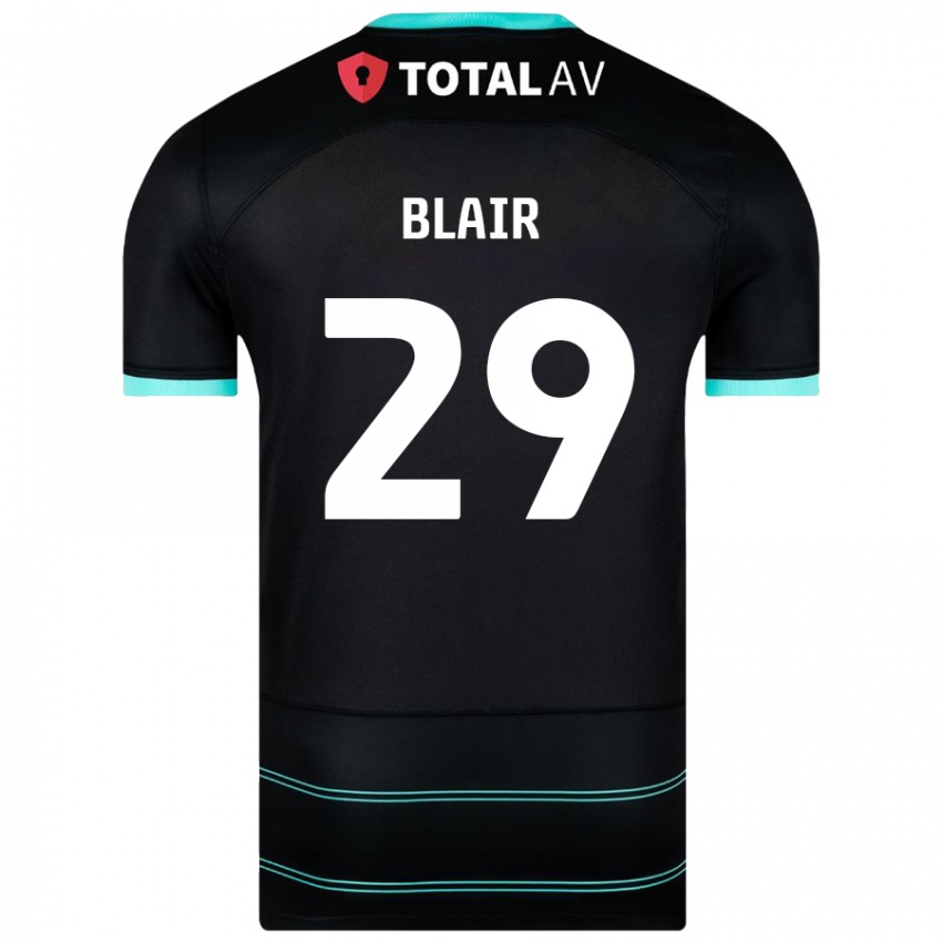 Mujer Camiseta Harvey Blair #29 Negro 2ª Equipación 2024/25 La Camisa México