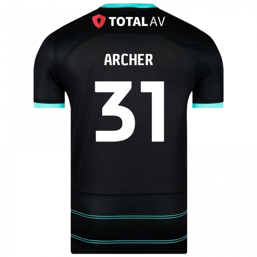 Mujer Camiseta Jordan Archer #31 Negro 2ª Equipación 2024/25 La Camisa México