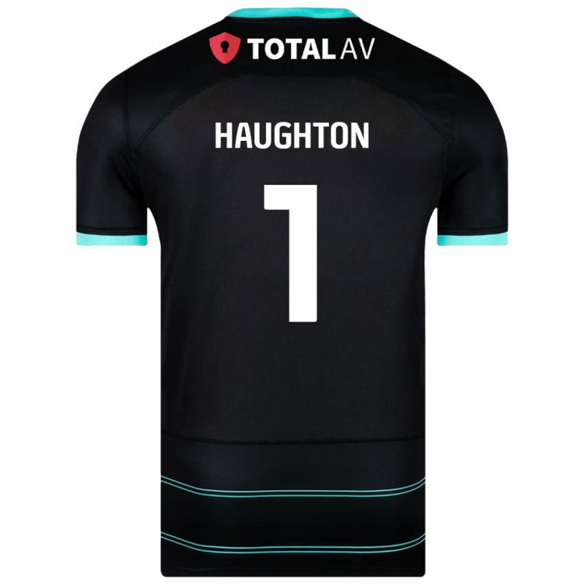 Mujer Camiseta Hannah Haughton #1 Negro 2ª Equipación 2024/25 La Camisa México