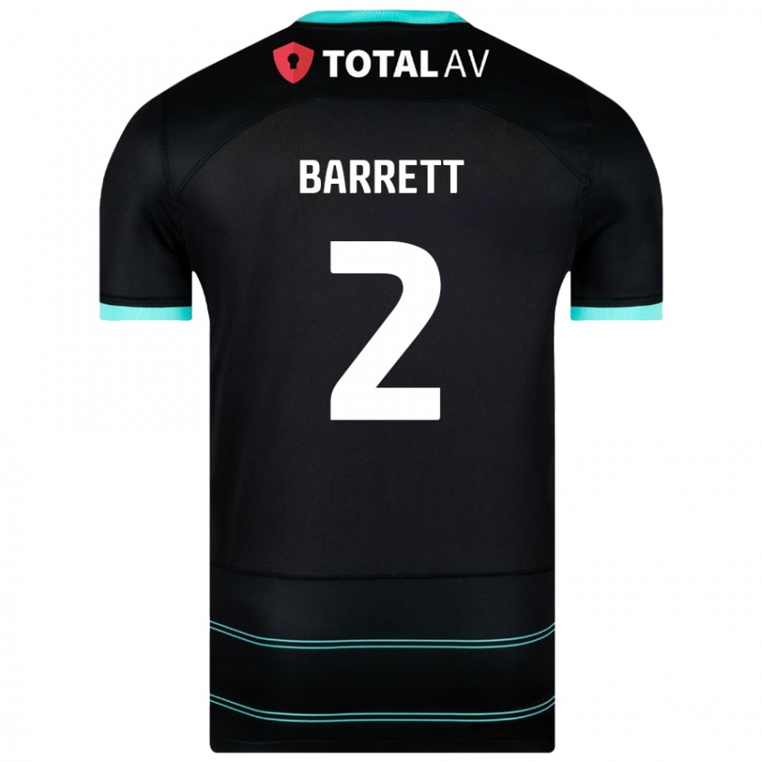 Mujer Camiseta Nicole Barrett #2 Negro 2ª Equipación 2024/25 La Camisa México