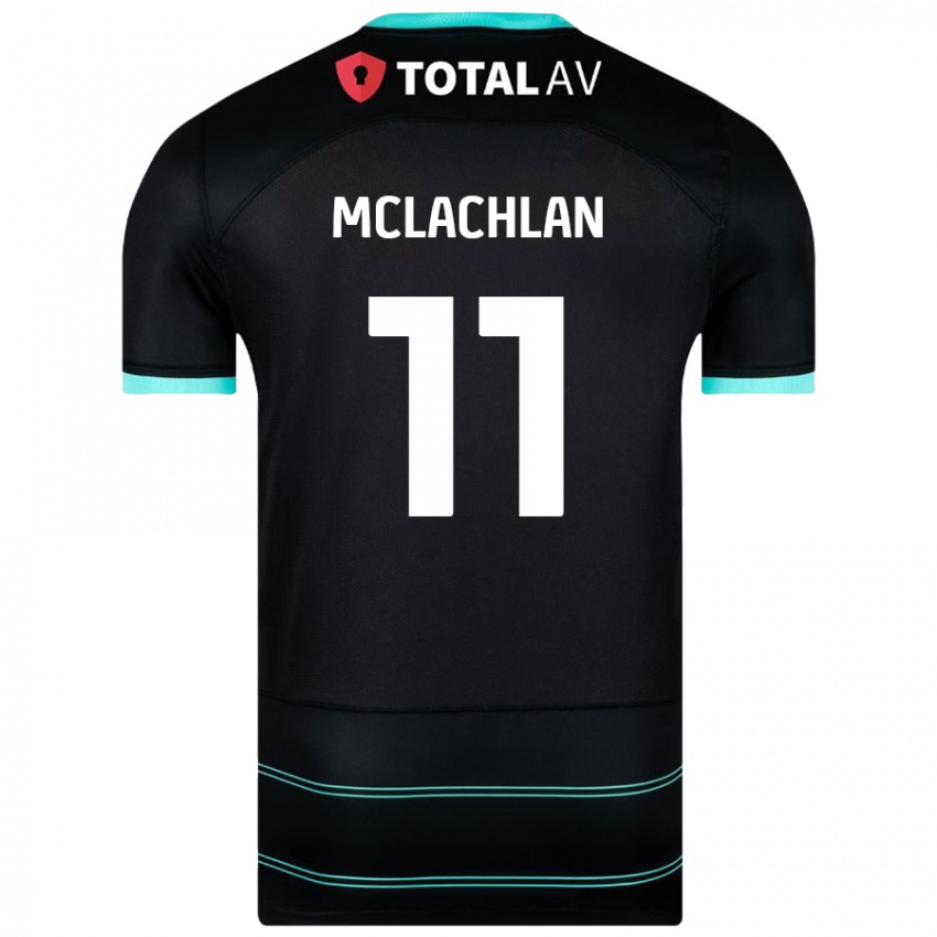 Mujer Camiseta Daisy Mclachlan #11 Negro 2ª Equipación 2024/25 La Camisa México