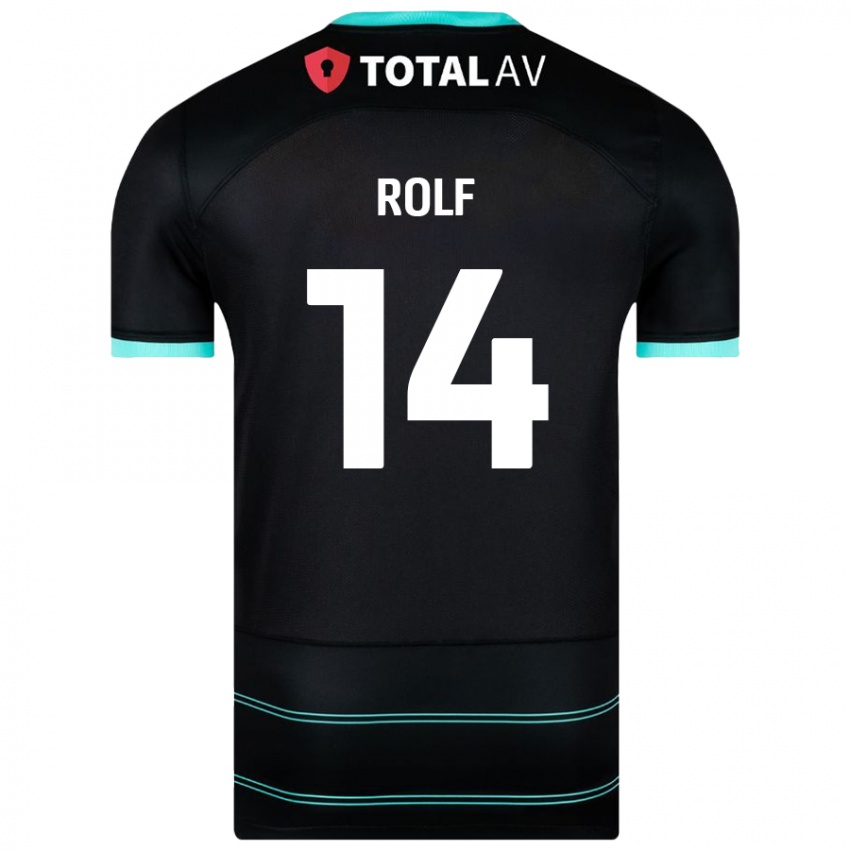 Mujer Camiseta Annie Rolf #14 Negro 2ª Equipación 2024/25 La Camisa México