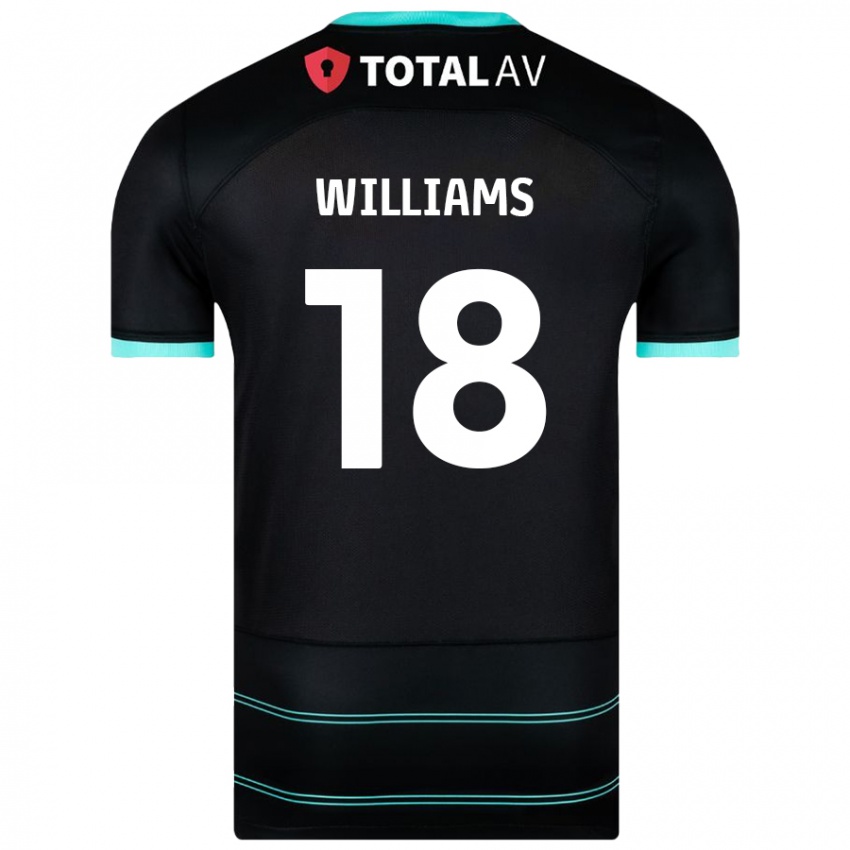 Mujer Camiseta Scarlett Williams #18 Negro 2ª Equipación 2024/25 La Camisa México