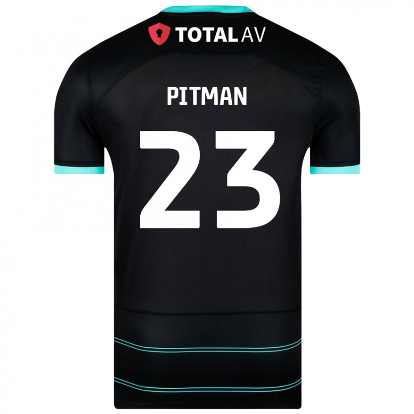 Mujer Camiseta Emily Pitman #23 Negro 2ª Equipación 2024/25 La Camisa México