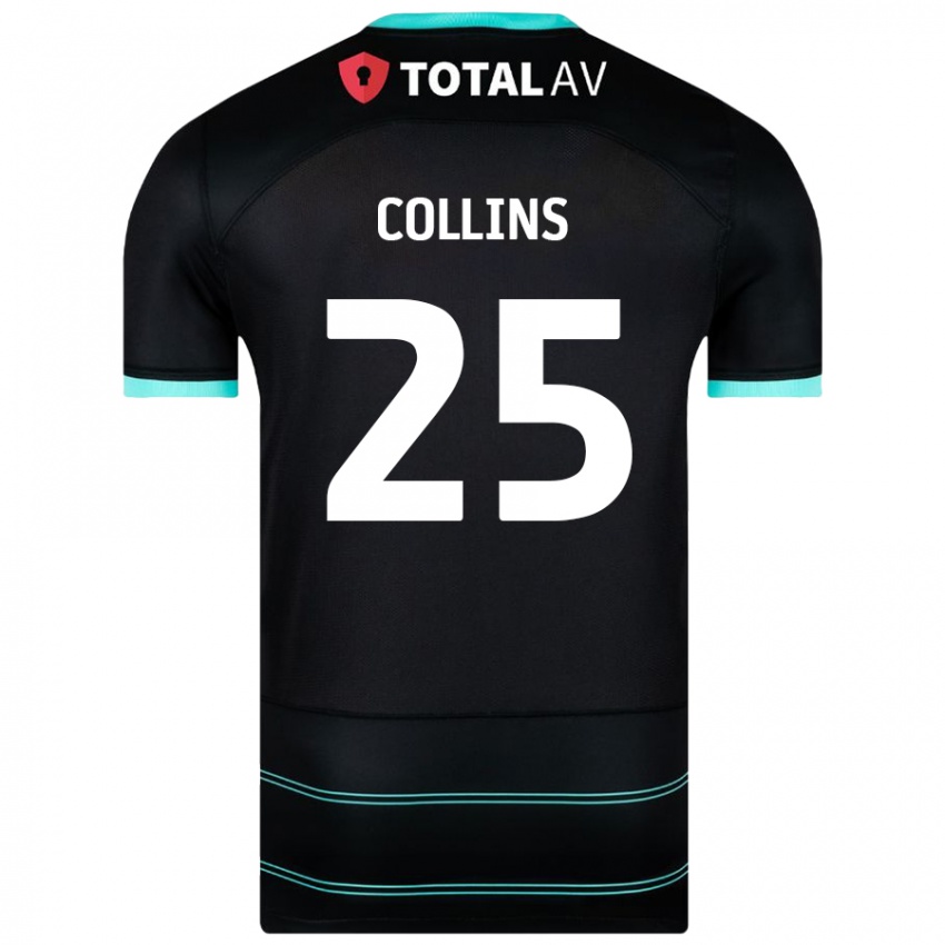 Mujer Camiseta Izzy Collins #25 Negro 2ª Equipación 2024/25 La Camisa México