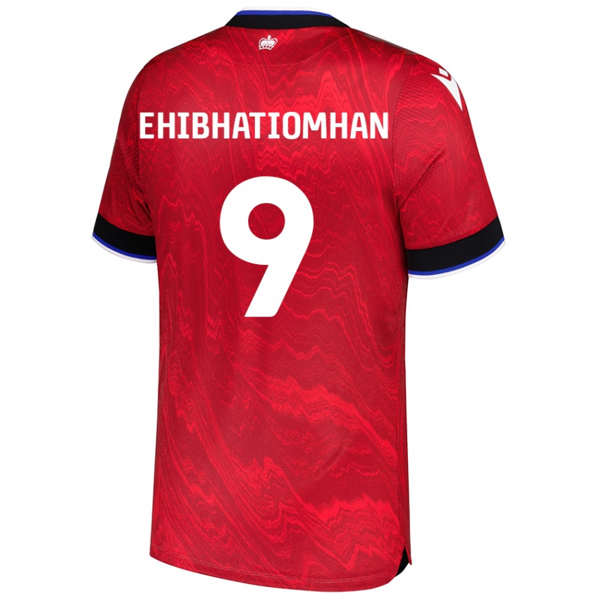 Mujer Camiseta Kelvin Ehibhatiomhan #9 Rojo Negro 2ª Equipación 2024/25 La Camisa México