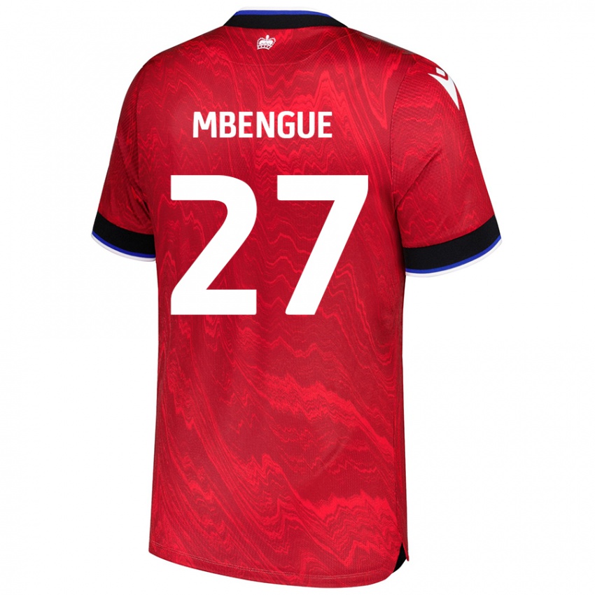 Mujer Camiseta Amadou Salif Mbengue #27 Rojo Negro 2ª Equipación 2024/25 La Camisa México