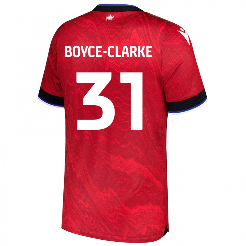 Mujer Camiseta Coniah Boyce-Clarke #31 Rojo Negro 2ª Equipación 2024/25 La Camisa México