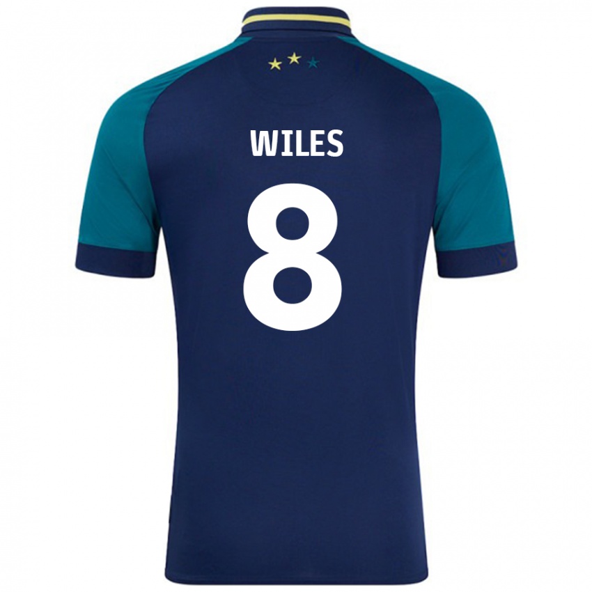 Mujer Camiseta Ben Wiles #8 Azul Marino Verde Oscuro 2ª Equipación 2024/25 La Camisa México