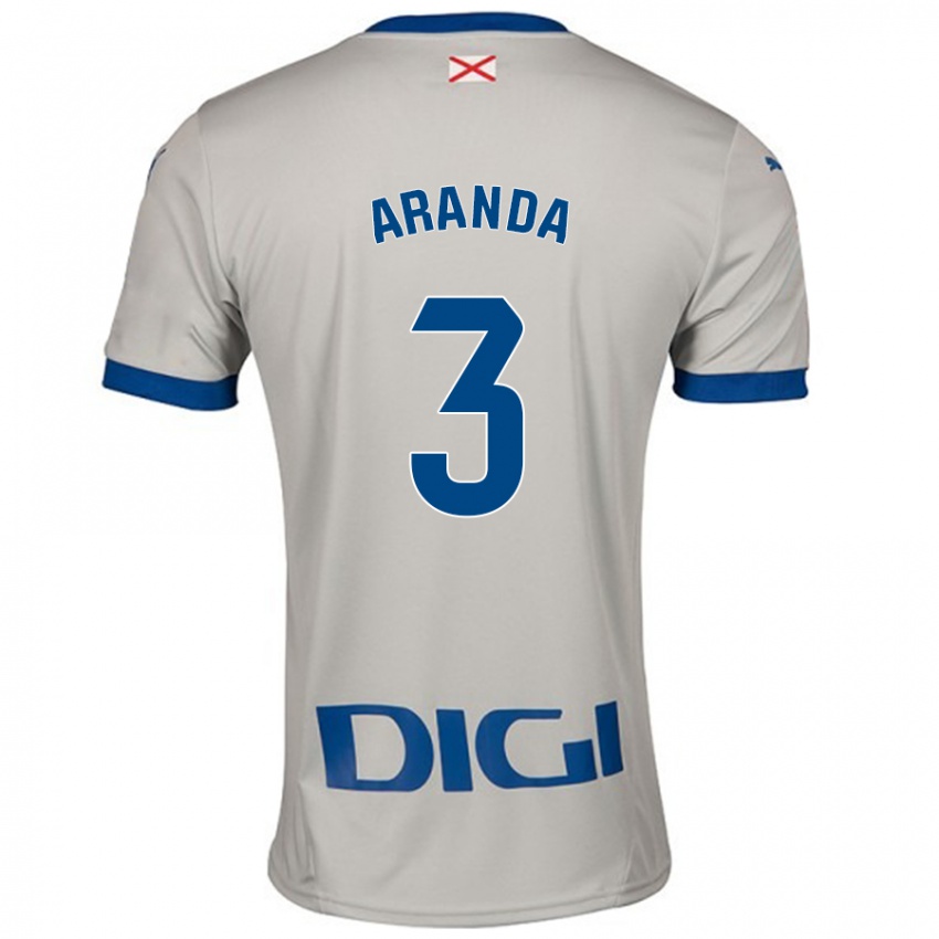 Mujer Camiseta Miguel Aranda #3 Gris Claro 2ª Equipación 2024/25 La Camisa México