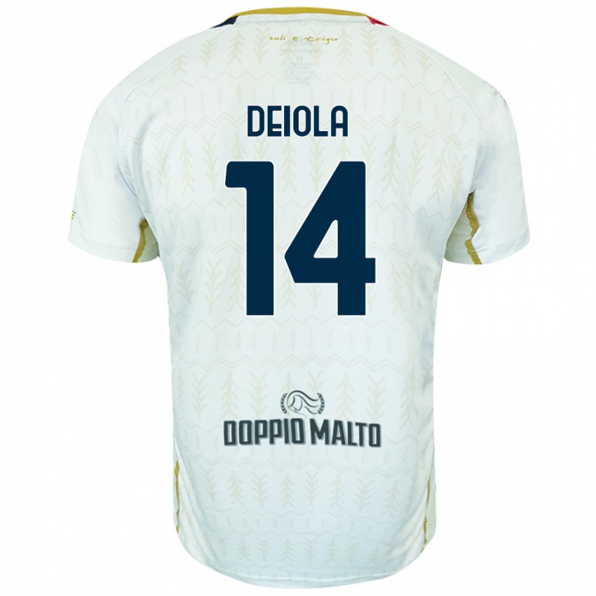 Mujer Camiseta Alessandro Deiola #14 Blanco 2ª Equipación 2024/25 La Camisa México