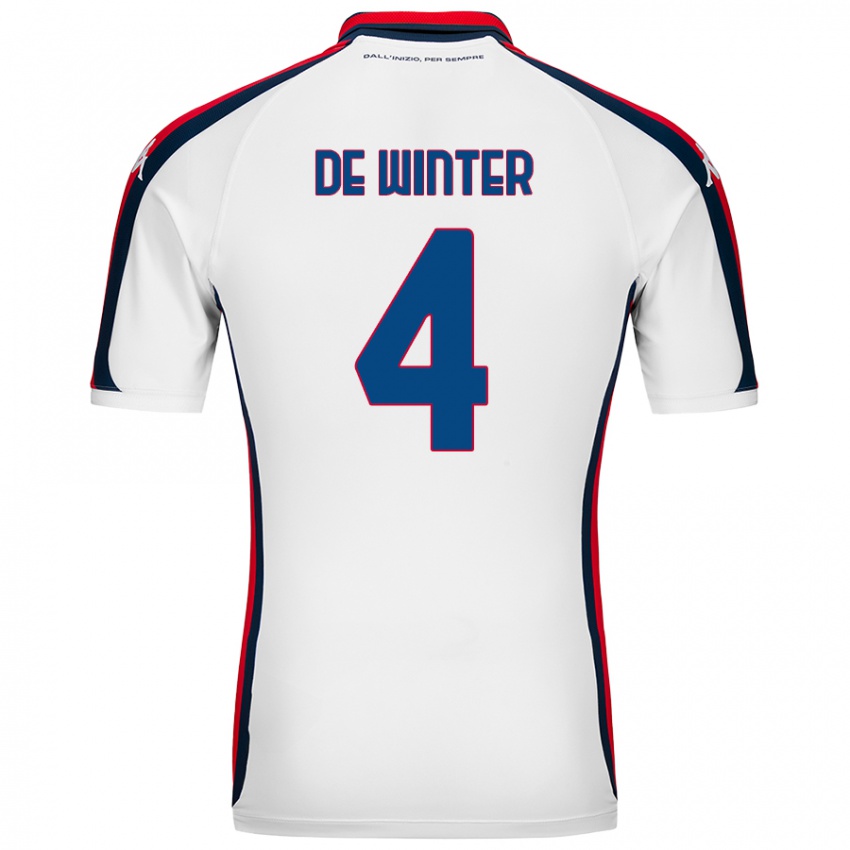 Mujer Camiseta Koni De Winter #4 Blanco 2ª Equipación 2024/25 La Camisa México