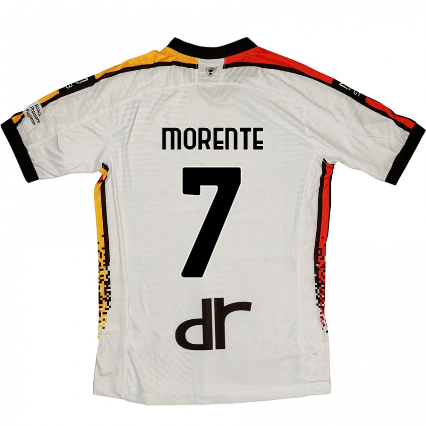 Mujer Camiseta Tete Morente #7 Blanco Negro 2ª Equipación 2024/25 La Camisa México