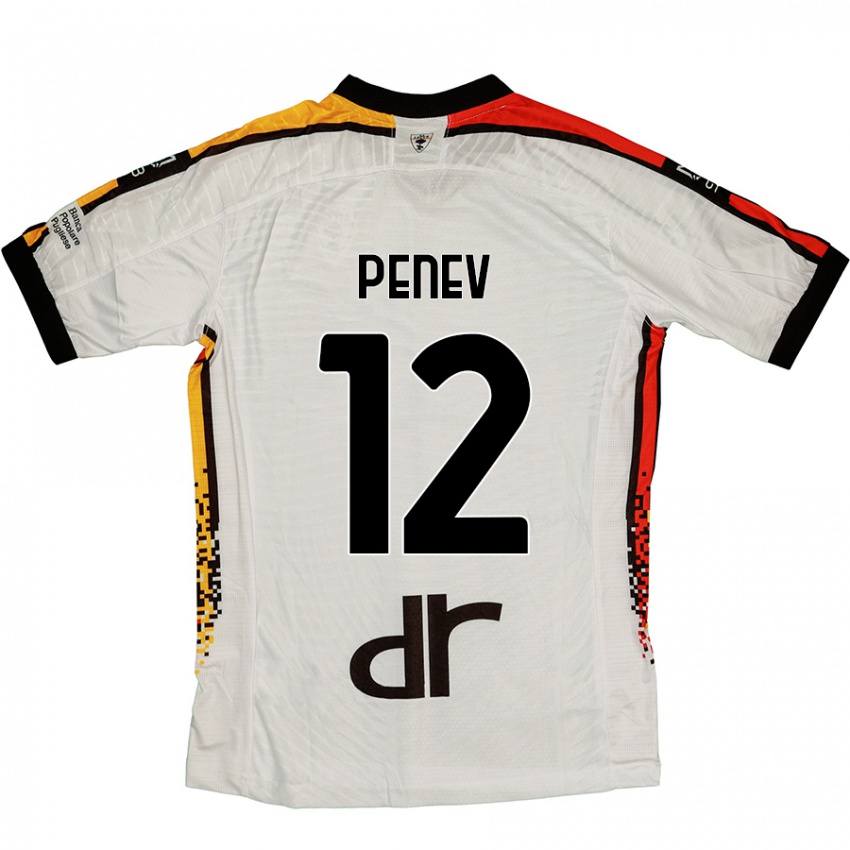 Mujer Camiseta Plamen Penev #12 Blanco Negro 2ª Equipación 2024/25 La Camisa México