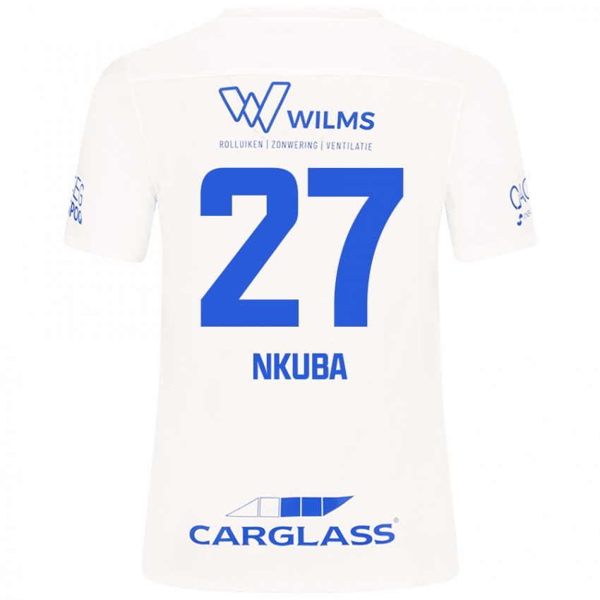 Mujer Camiseta Ken Nkuba #27 Blanco 2ª Equipación 2024/25 La Camisa México