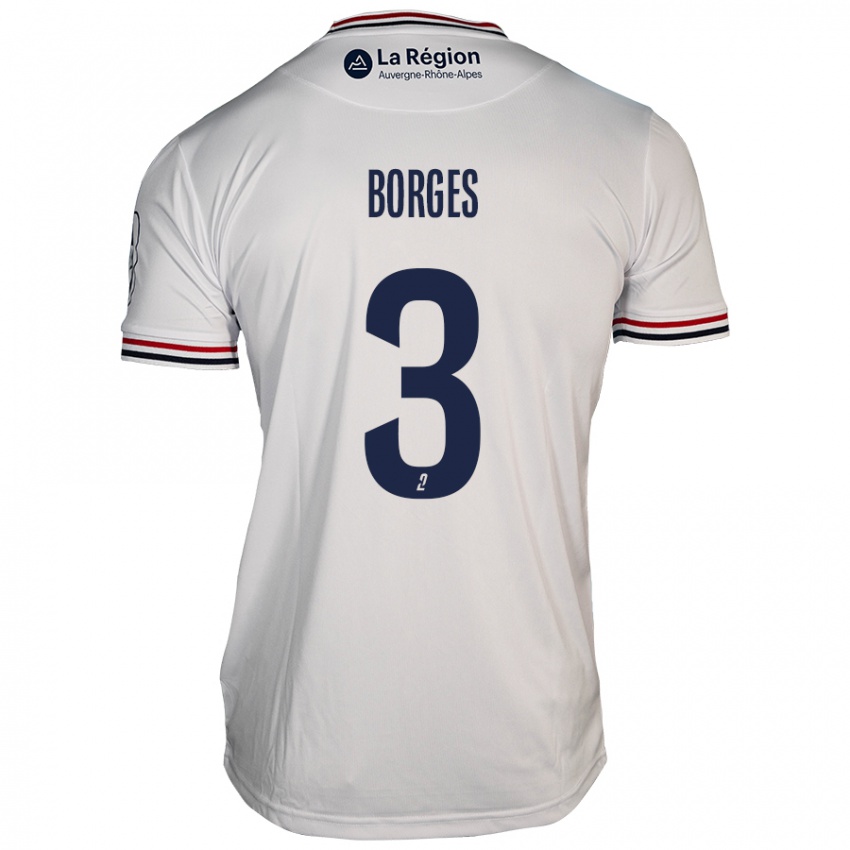 Mujer Camiseta Neto Borges #3 Blanco 2ª Equipación 2024/25 La Camisa México