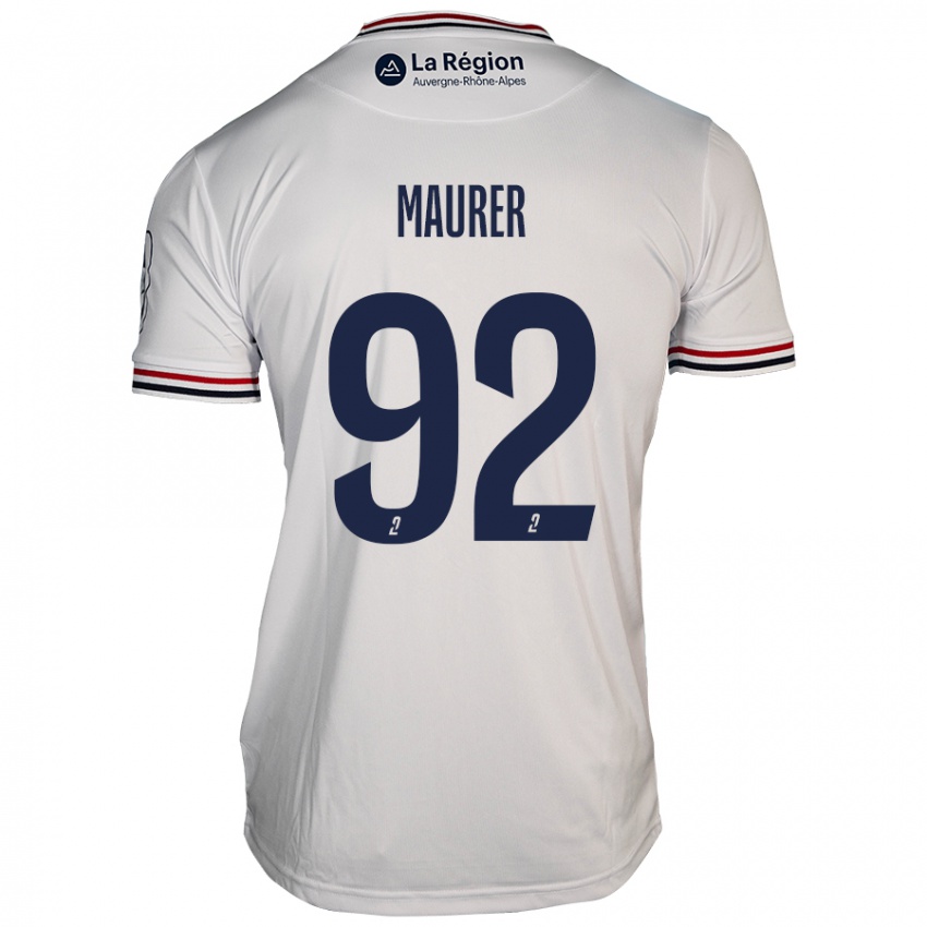 Mujer Camiseta Aïman Maurer #92 Blanco 2ª Equipación 2024/25 La Camisa México