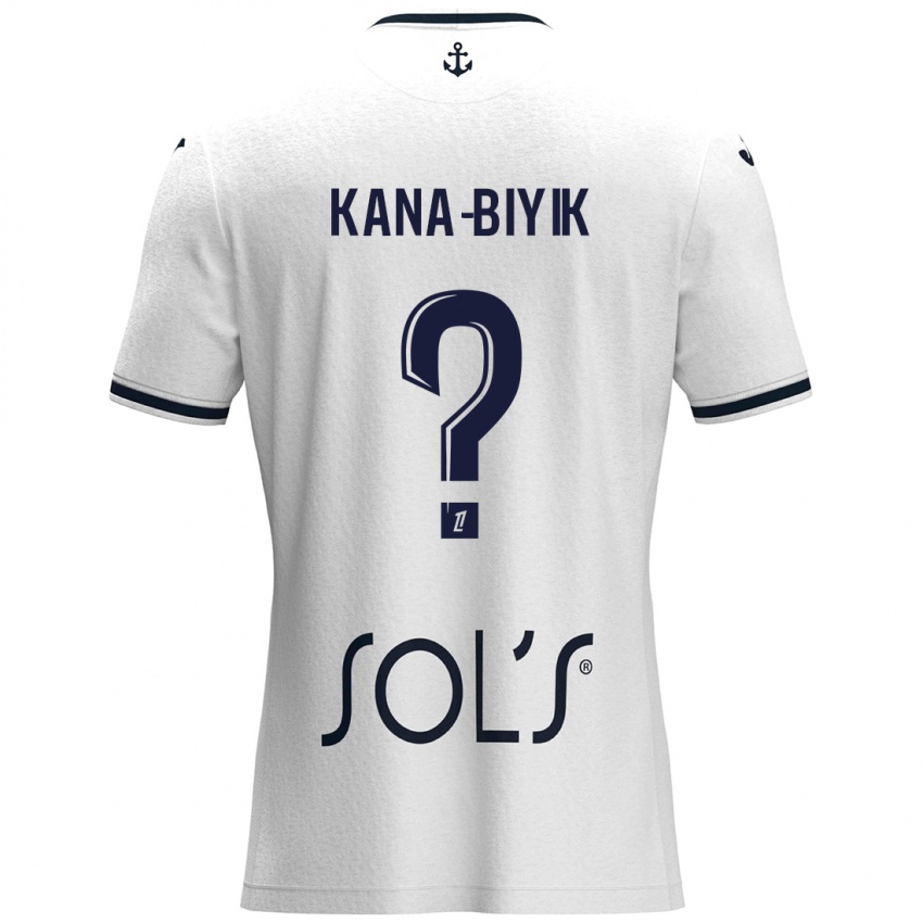 Mujer Camiseta Enzo Kana-Biyik #0 Blanco Azul Oscuro 2ª Equipación 2024/25 La Camisa México