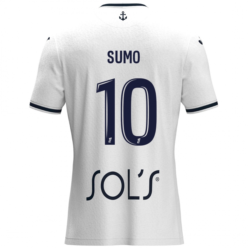 Mujer Camiseta Eva Sumo #10 Blanco Azul Oscuro 2ª Equipación 2024/25 La Camisa México