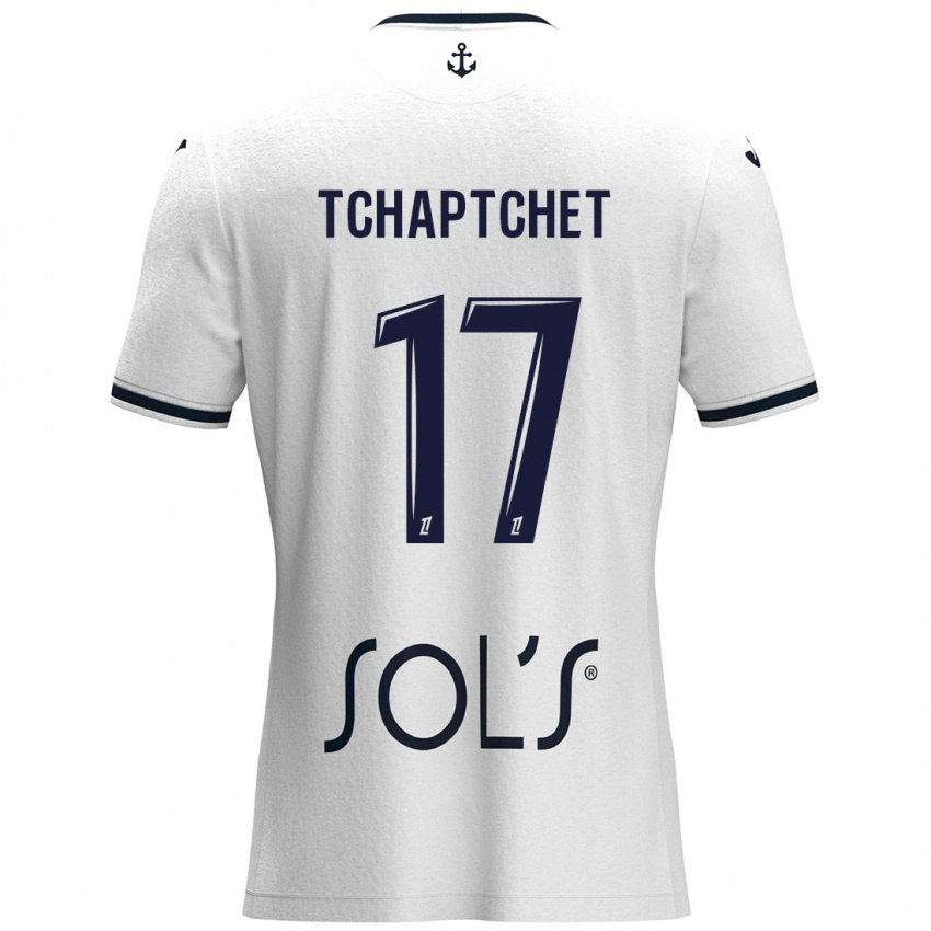 Mujer Camiseta Chanel Tchaptchet #17 Blanco Azul Oscuro 2ª Equipación 2024/25 La Camisa México