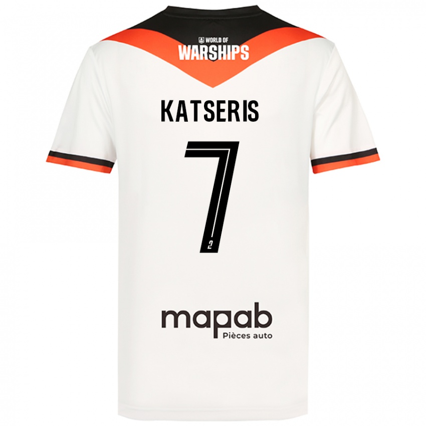 Mujer Camiseta Panos Katseris #7 Blanco 2ª Equipación 2024/25 La Camisa México