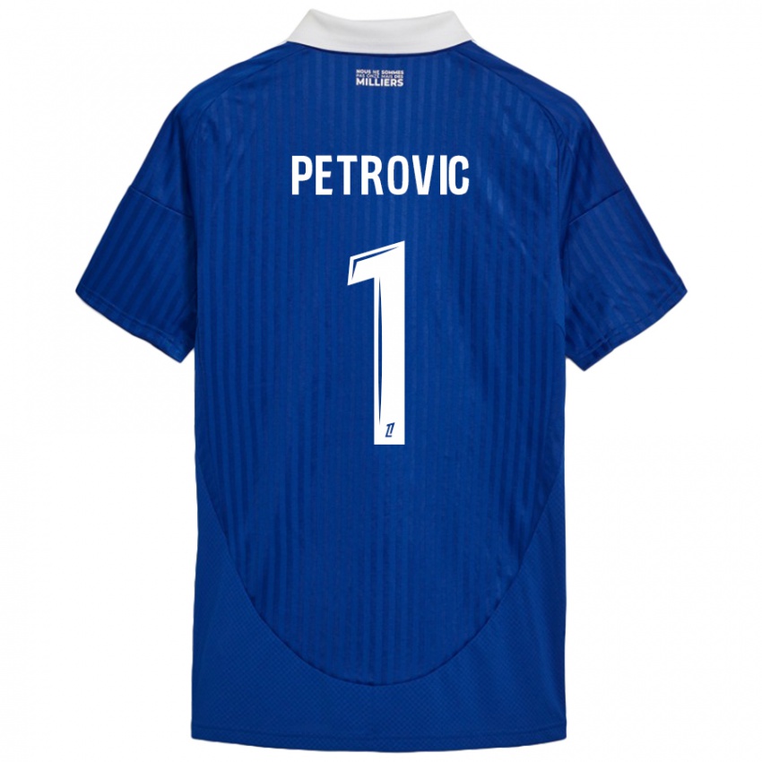 Niño Camiseta Djordje Petrovic #1 Azul Blanco 1ª Equipación 2024/25 La Camisa México