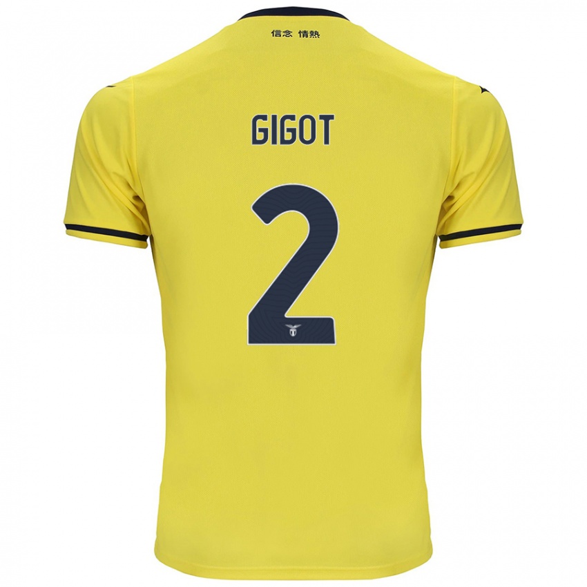 Niño Camiseta Samuel Gigot #2 Amarillo 2ª Equipación 2024/25 La Camisa México