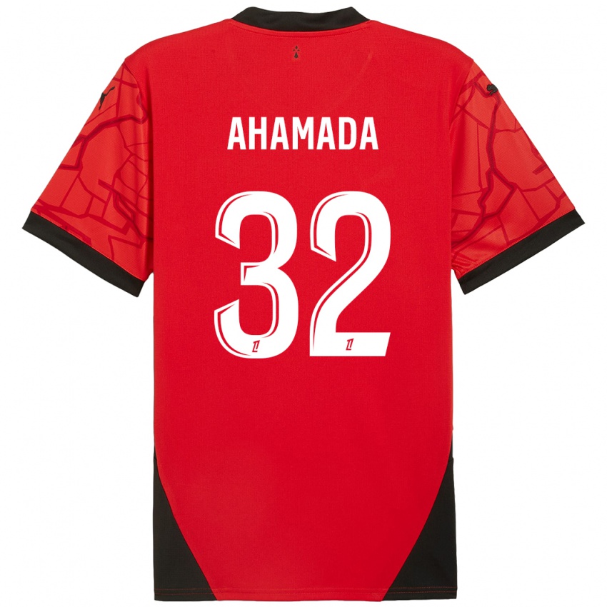 Niño Camiseta Naouirou Ahamada #32 Rojo Negro 1ª Equipación 2024/25 La Camisa México